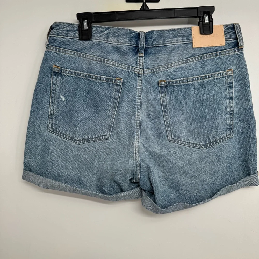 NWT EVERLANE the denim shorts organic cotton size 30 distressed womans shorts - Picture 2 of 11